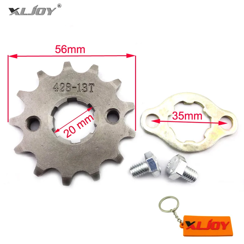 Universal Steel Pit Bike Sprocket Kit 13 Teeth Front Sprocket Gear Bicycle Sprockets and Gears Chain Drive Gear and Sprocket Kit for Ordinary Bicycle Chain Motorcycle 