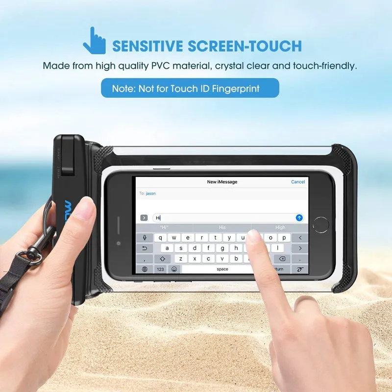 Mpow IPX8 Waterproof Case Phone Pouch Swimming Bags Underwater Pouch Phone Case For iphone X XS 8 7 7p 6 6p 6s 3.5 inch-6 inch   (2)