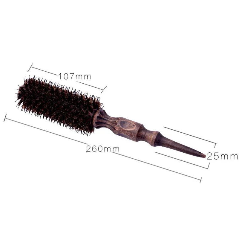 IRUI 1 шт. расческа для волос портативная круглая Антистатическая кудрявая натуральная деревянная ручка для укладки волос расческа