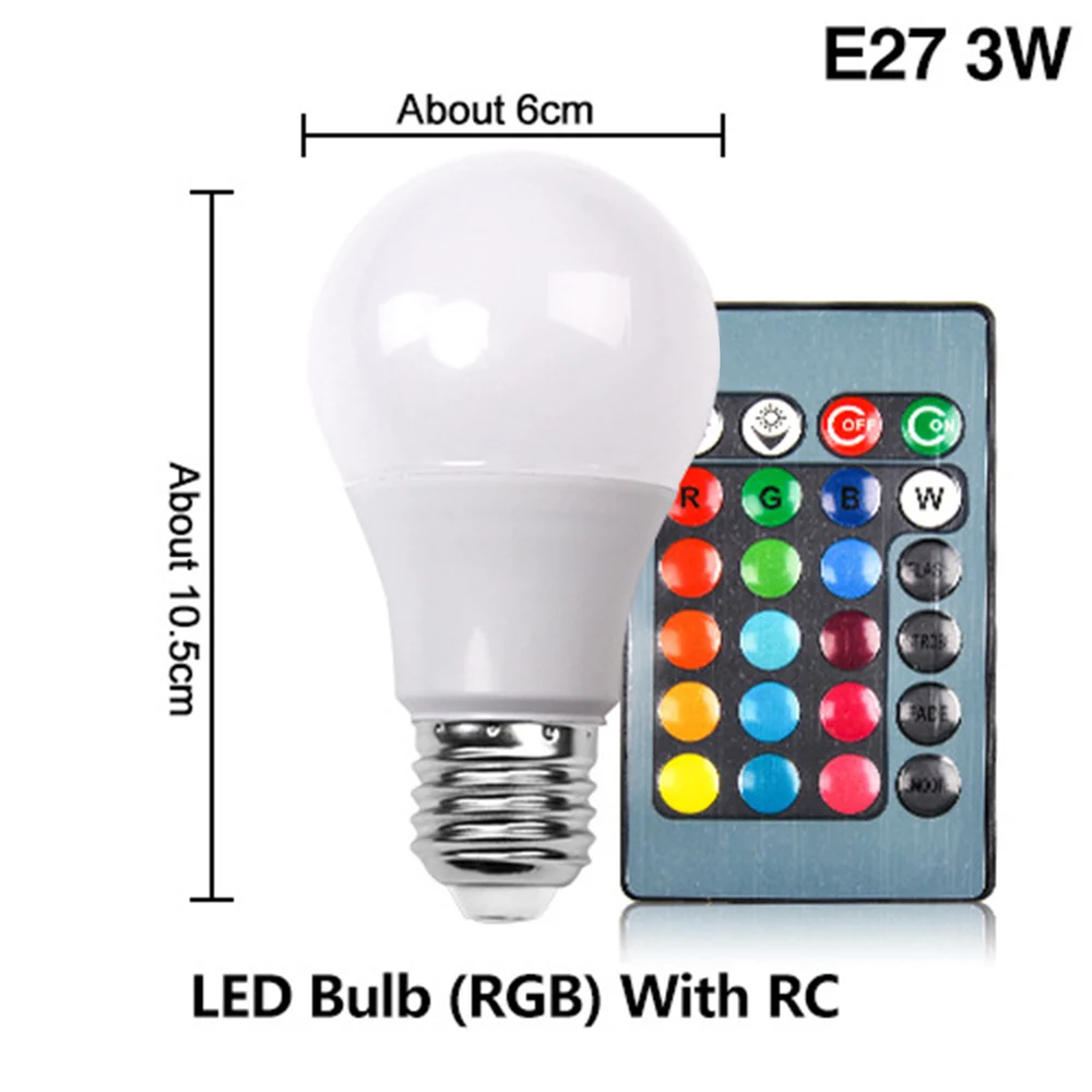 E27 LED 16 меняющихся цветов RGB волшебная лампа 3 Вт 10 15 Светодиодная точесветильник