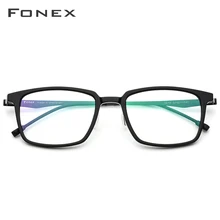 FONEX Acetate Optical Glasses Frame Men Square Prescription Eyeglasses 2019 Commerce Myopia Spectacles Male Screwless Eyewear FONEX Acetate Optical Glasses Frame Men Square Prescription Eyeglasses 2019 Commerce Myopia Spectacles Male Screwless Eyewear