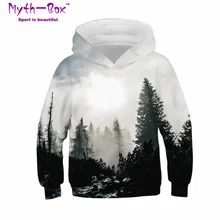 Enfants Sport Hoodies forêt 3D imprimer enfants lâche Sweatshirts Junior enfant hauts young pull 4-13y garçon/fille pull à capuche