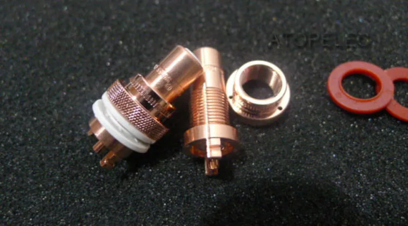 

1 pair CMC 805 2.5 CU R Female RCA Jack Socket Connector Red Copper Swiss Cu.