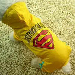 10 размеров дождевик для маленьких собак большая собака водостойкая одежда комбинезон Супермен непромокаемый плащ для собаки для Чихуахуа