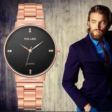 Mens Watches Top Brand Luxury Waterproof Rose Gold Quartz Watch Male Business Stainless Steel Sport Wristwatch Relogio Masculino