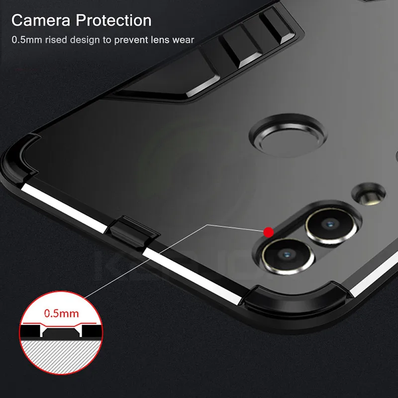 حافظة لهاتف huawei الشرف 8C حالة صدمات TPU + PC البلاستيك الصلب مع حامل المزدوج الهجين الغلاف الخلفي حالة ل الشرف 8C غطاء حافظة لهاتف huawei الشرف 8C حالة صدمات TPU + PC البلاستيك الصلب مع حامل المزدوج الهجين الغلاف الخلفي حالة ل الشرف 8C غطاء