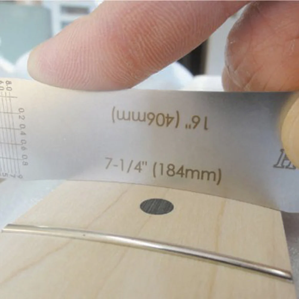 Guitar Fretboard Radius Gauge Steel Ruler Guitar Neck Kit Setup Measuring DIY Luthier Tool