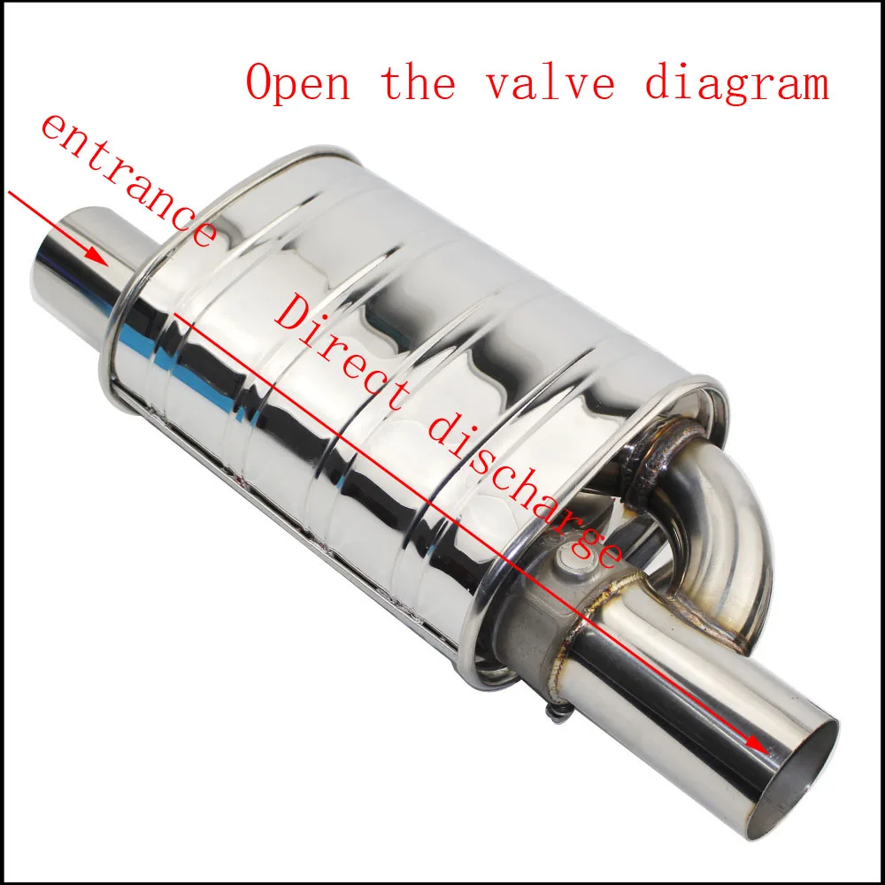 Автомобильный выхлопной трубы вакуумный насос переменный глушитель клапана дистанционного управления из нержавеющей стали универсальный ID 51 мм 63 мм 70 мм 76 мм плоская форма