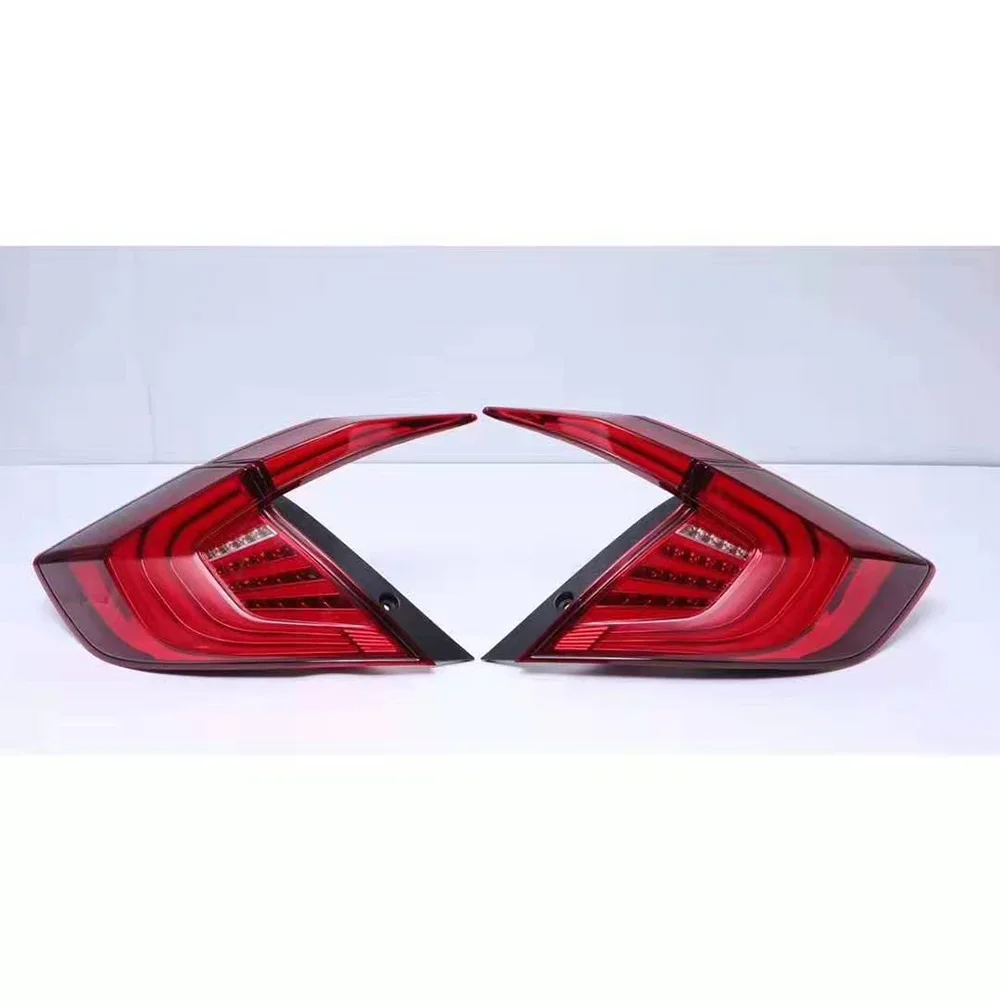 Для Honda Civic задних сигнальных огней, 10th седан светодиодный автомобильные задние фары Задний фонарь лампа поворота+ заднего вида+ стоп-сигнала - Цвет: Red