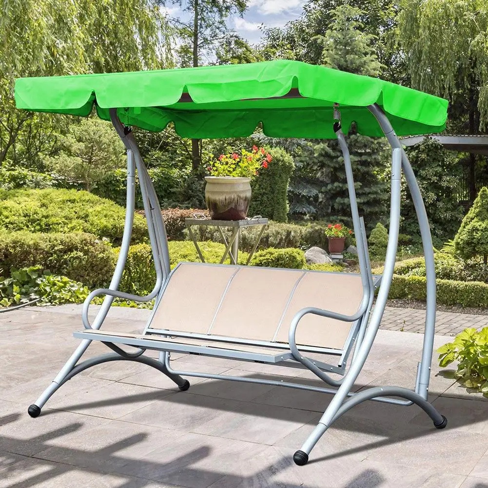 Patio Swing Canopy Replacement Top Cover Sun Shade Outdoor Swing Chair Canopy Waterproof Sunscreen UV Dustproof