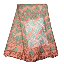 Me-dusa/высококачественное модное кружевное платье с цветочным узором, Полые бусины, африканский кружевной французский Фатин, кружевное свадебное платье, ткань, 5 ярдов/шт