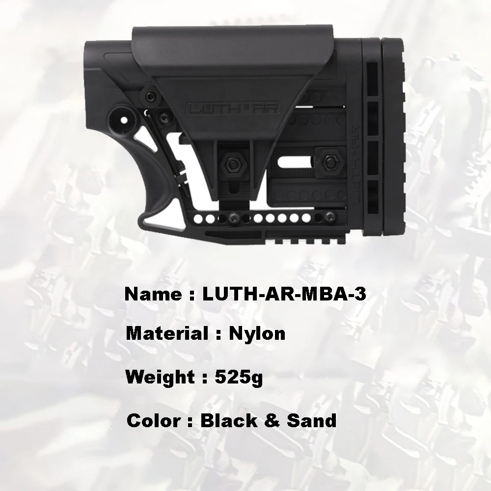 LUTH-AR-MBA-3/4 тактический нейлон Регулируемый Расширенный запас для пневматических пистолетов CS Спорт Пейнтбол страйкбол тактический BD556 приемник коробка передач