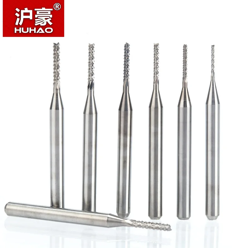 10pcs Tungsten Carbide 1.6mm x 3.175mm End Mill Engraving Bits for CNC PCB