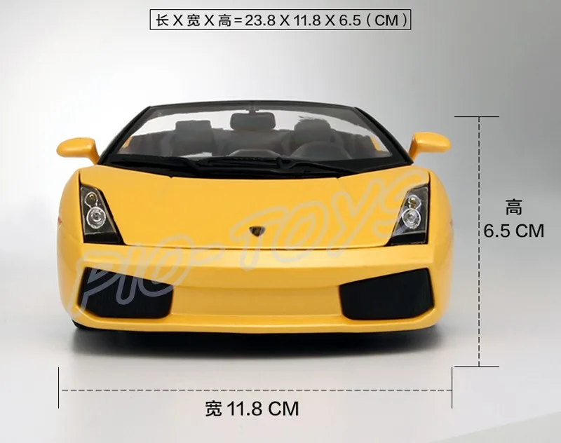 Подарок на год Gallardo 1/18 сплав Модель автомобиля игрушки Металлическая Модель масштабное украшение сувенир металлическая коллекция для мужчин роскошный подарок