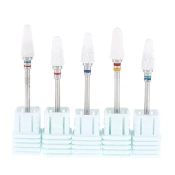 

Electric Nail Drill Bit Set, 5Pieces Nail Bits Rotary Burrs Cleaning Barrel Head File Nail Drill Machine Accessories
