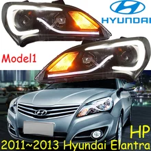 Hyunda Elantra headlight,2011~2013 (LHD,RHD need add 200USD),Free ship! Elantra daytime light,2ps/se+2pcs Aozoom Ballast,Elantra