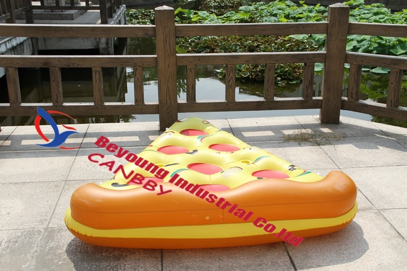 Гигантская надувная пицца ломтик плавательный бассейн плот поплавок, летний бассейн надувной пиццы бассейн поплавок для продажи