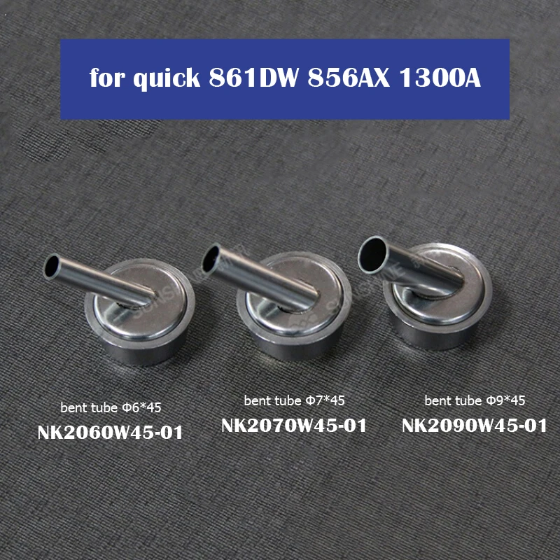 

air gun head for microscope A8 A9 CPU blade fly line 45 degrees Air gun Welding nozzle for quick 861DW 856AX 1300A