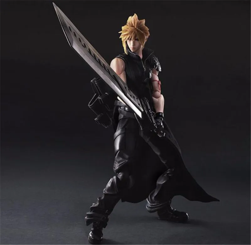 Экшн-игрушка 25 см аниме Cloud Strife Final Fantasy VII 7 Advent Fig ПВХ 10 дюймов коллекция хобби