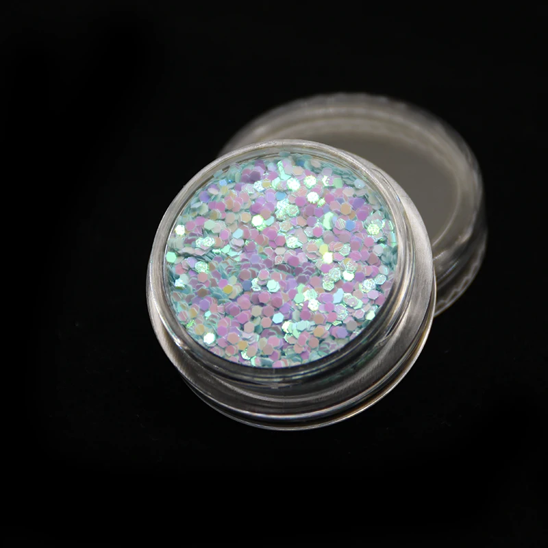 

1/24'' Rainbow Monochrome UV Color Change Sequin Women Cosmetic Grade Beauty Body Face Hexagon 1MM Nail Art Glitter Manicure