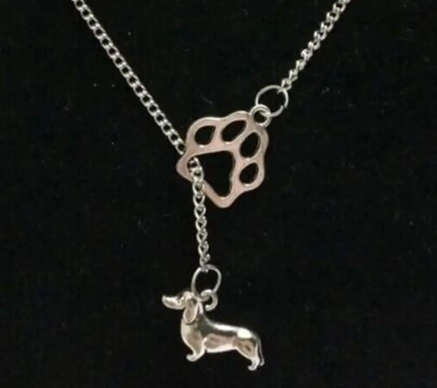 

Cat/Dog Claw&Greyhound Dog Dachshund Sausage dog Necklace 50cm Fashion Sweater Chain DIY For Woman Jewelry Best Friend Gifts