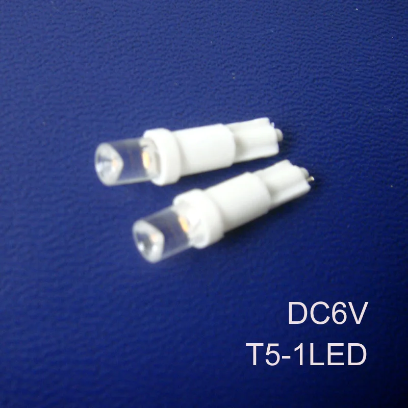 Высокое качество 6 В t5 светодиодный лампа, 6.3 В LED приборов загорается w3w, светодиодный световой сигнал светодиодный индикатор лампы