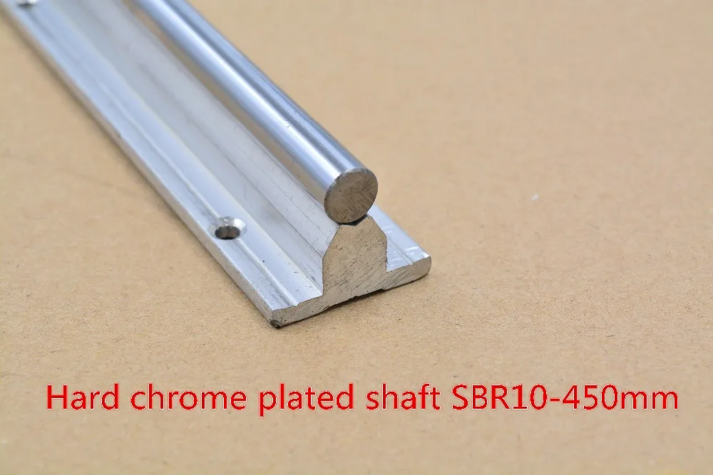 SBR10 linear guide rail length 450mm chrome plated quenching hard guide shaft for CNC 1pcs