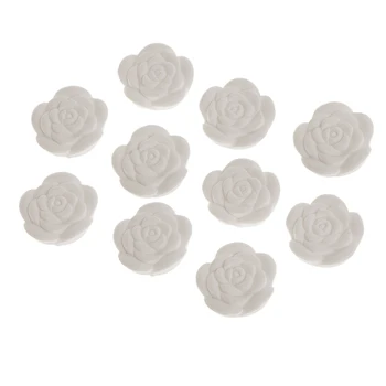 

10pcs White Rose Aroma Fragrance Stone DIY Essential Oil Diffuser for Home Aromatherapy Cars Bedroom Air Freshener