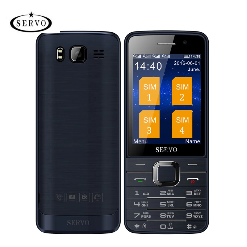 Горячая Распродажа оригинальный Servo V9500 Quad SIM карты 2 8 дюймов HD мобильный телефон