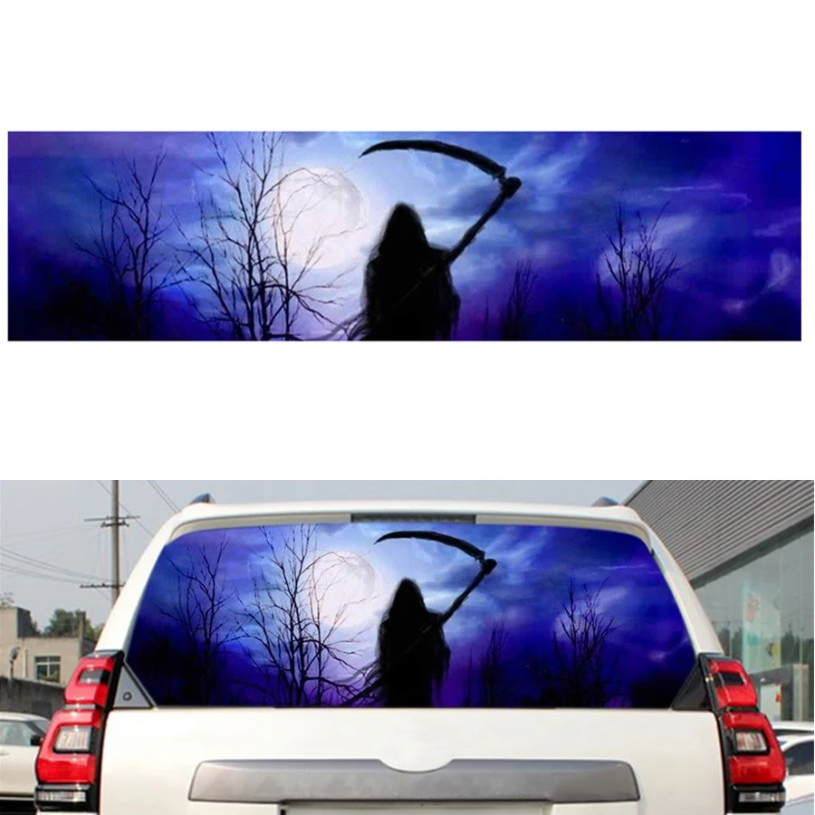 Наклейка на заднее окно Grim Reaper horror Форест графическая наклейка на заднее окно для грузовика suv Jeep 147x46 см