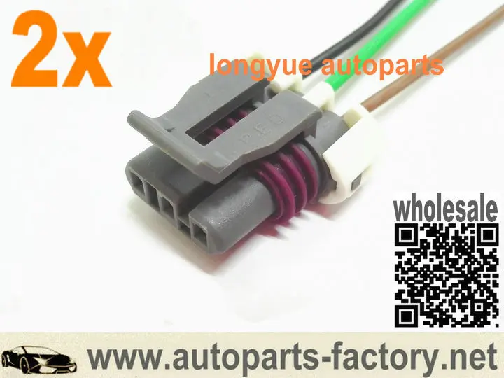 

longyue 2pcs Manifold Absolute Pressure map sensor Wiring Pigtail Connector LS1 LS2 LS6 12