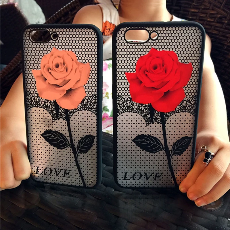 Fexcel Luxury Soft TPU Phone Case For iPhone 5 5s SE X Case Fashion Rose Silicone Cover For Coque iPhone 5 5s SE 6 7 8 6S Plus (4)