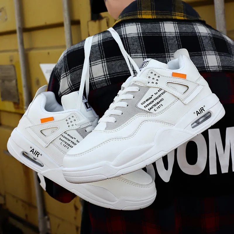 

men's sneakers flat casual walking shoes new breathable lightweight air fashion black and white shoes