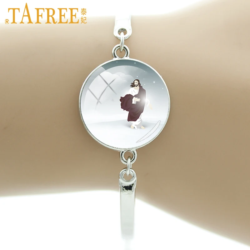 

TAFREE 2017 Christianity faith charm bracelet religious men women jewelry for wedding party god lord jesus Christian gifts E663