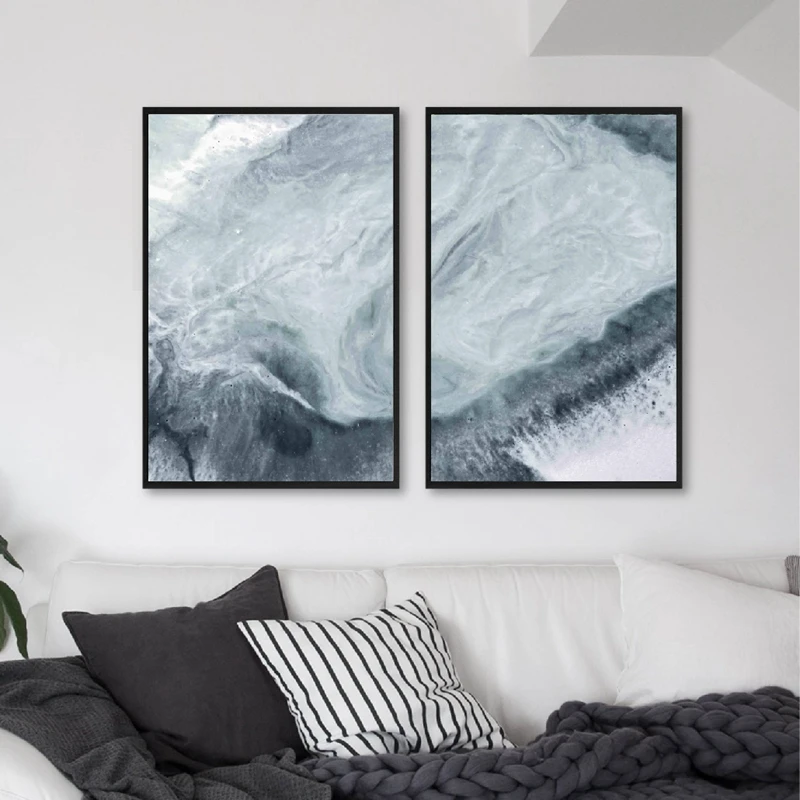 Ocean Blue Canvas Prints Bedroom Decor