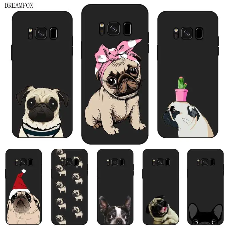 N384 Шарпей Черный силиконовый чехол Обложка для samsung Galaxy S5 S6 S7 S8 S9 S10 5G S10E S11 S11E Lite Edge