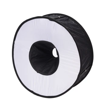 

45CM Round Flash Diffuser Universal Folded Magnetic Ring Flash Diffuser Softbox for Macro Portrait Photography