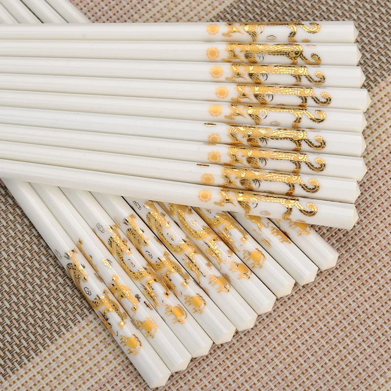 

10 pairs/lot Chinese chopsticks Antifouling Mildew Eco-friendly Health Kitchen Tool Sushi hashi Gift