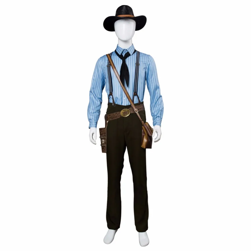 Red Dead Redemption 2 Arthur Morgan Cosplay Costume Outfit Hat Full Set Men Halloween Carnival Custom Made image 6