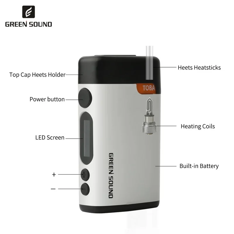 GreenSound Toba2.0 испаритель тепла не сжигающая палочка электронная сигарета ручка