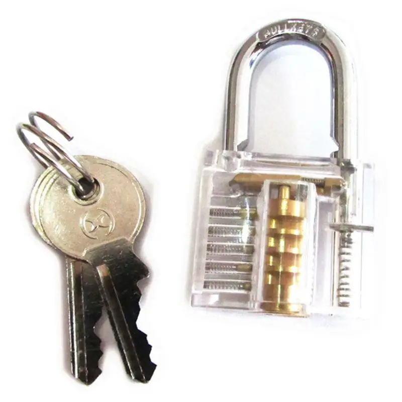 NED Beautiful Design Modern Style Transparent Visible Pick Cutaway Mini Practice View Padlock Lock Training Skill