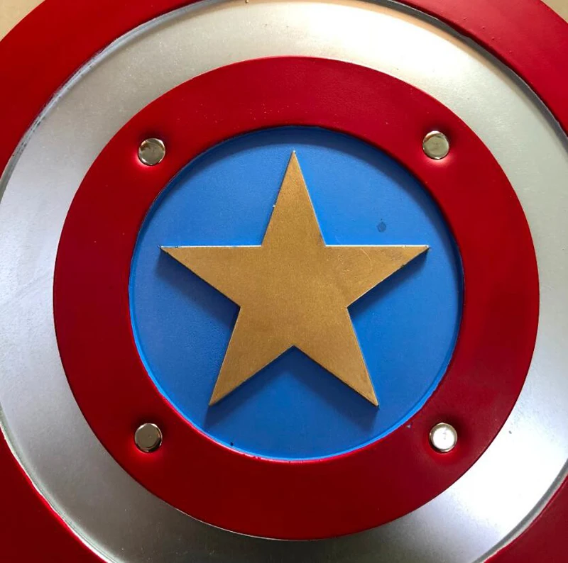 1:1 Капитан Америка Justice круглый щит Steve Rogers ABS пластиковый щит Фильм Косплей Хэллоуин подарок/Опора