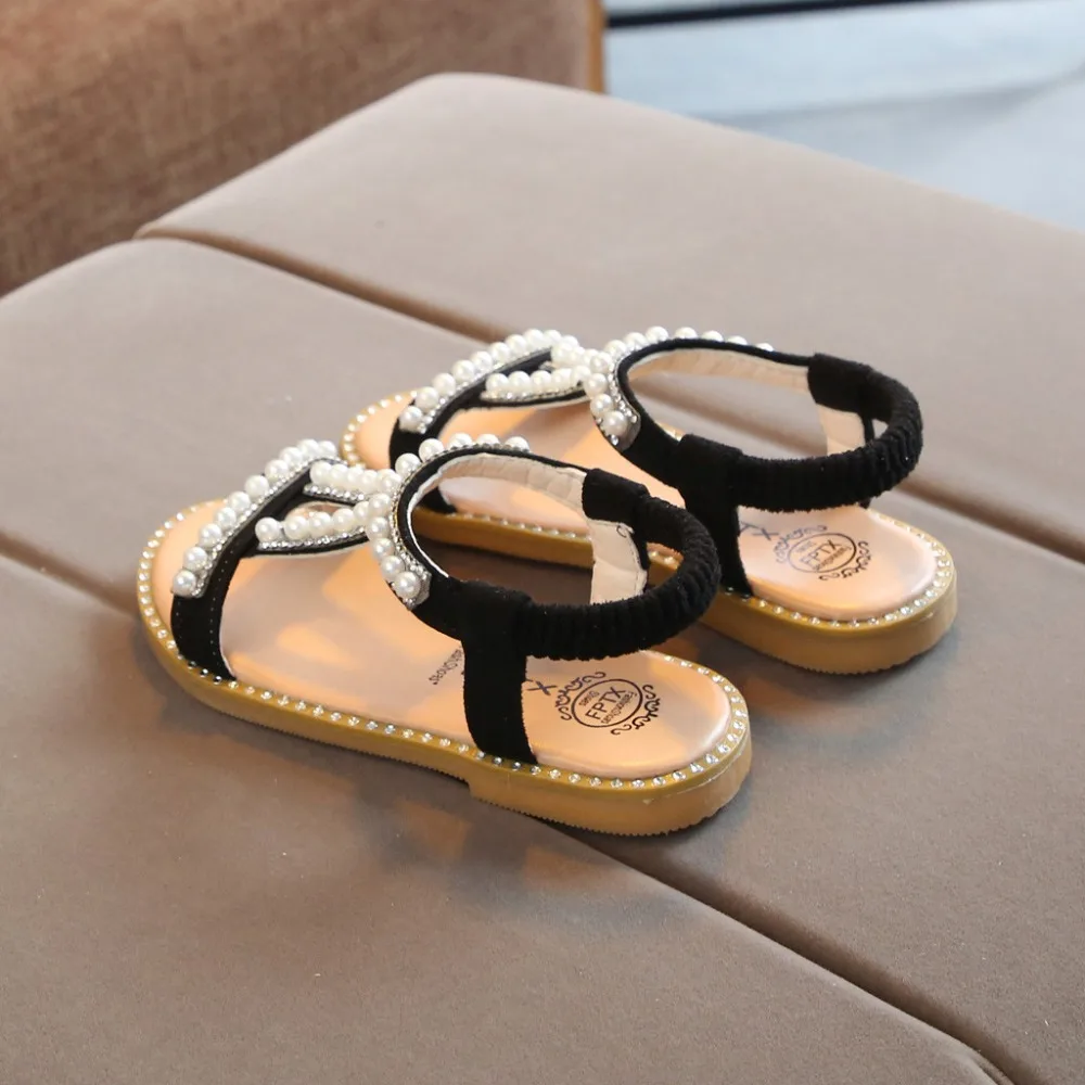 2019 girls jelly sandals non-slip  rhinestone pearl princess shoes Roman shoes sandals summer sandals for girls kids 40J24 (14)