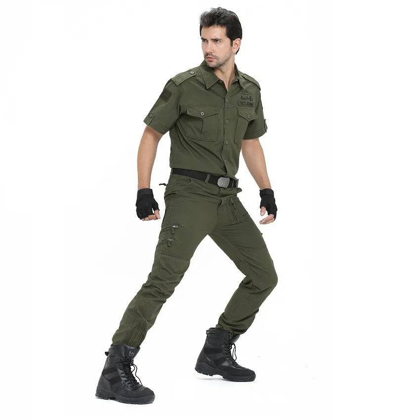 Men's Classy Tactical Multi Pocket Pants Green