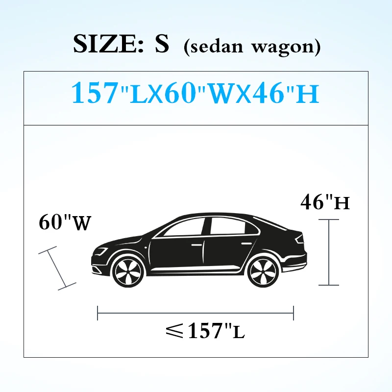 Полное покрытие для автомобиля, для снега, для помещений, для улицы, полное покрытие для автомобиля, защита от солнца, УФ, дождя, снега, защита от пыли, 9 размеров, автомобильные чехлы, универсальные - Название цвета: S