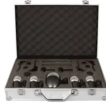 Горячая Дешевые Baomic BM-DX5A набор барабанов серии черный набор барабанов 5 система микрофонов барабанные микрофоны Наборы