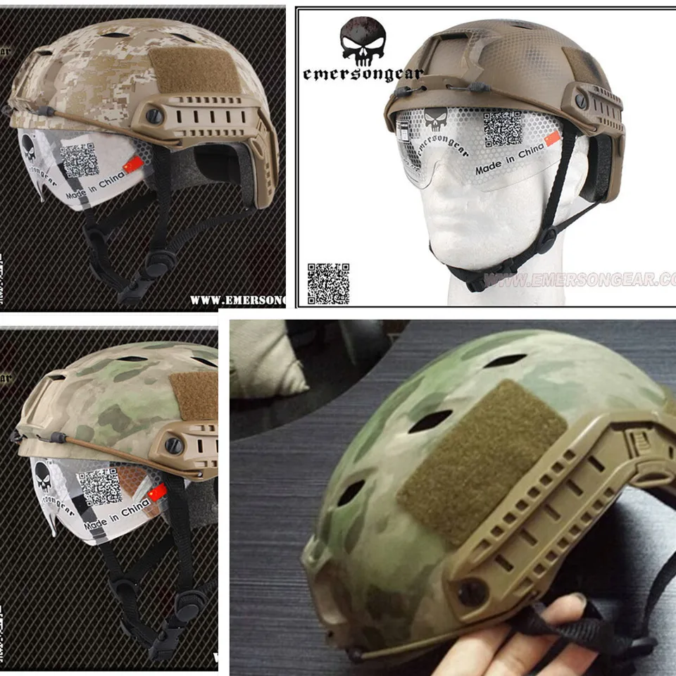 EMERSON FAST Helm Mit Schutzbrille BJ Typ EM8818G Navy Seal AT/FG DD