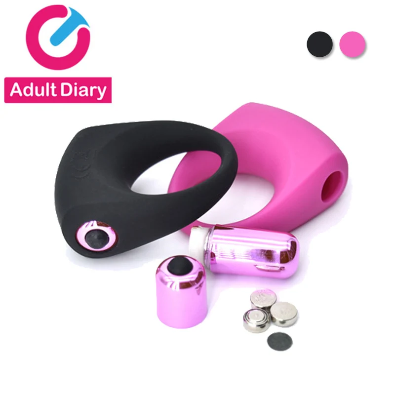Adult Diary Time Delay Penisrings Vibrating Massager Silicone Lock Sperm Ejaculation Erotic Cock Vibrator Sex Toys For Men | Красота и