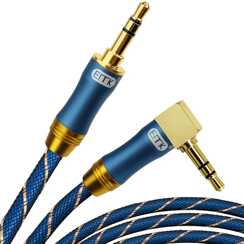 EMK 3.5mm audio cable 90 degree right angle flat jack 3.5 mm aux cable for car iPhone MP3 4 headphone beats speaker aux cord 5m 3m 2m 1m (2)