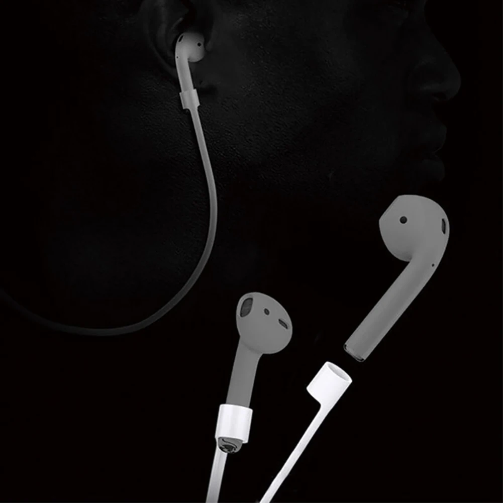 Silicone Neckband Anti-lose Cable for Apple AirPods Bluetooth Earphones Anti-Lost Strap Rope for AirPods Silicone Earphone